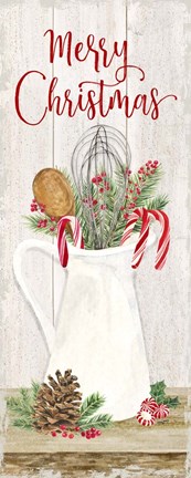 Framed Christmas Kitchen panel II-Merry Christmas Print