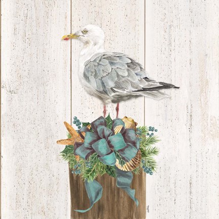 Framed Christmas on the Coast Aqua IV Print