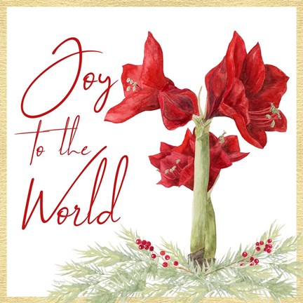 Framed Merry Amaryllis V Print