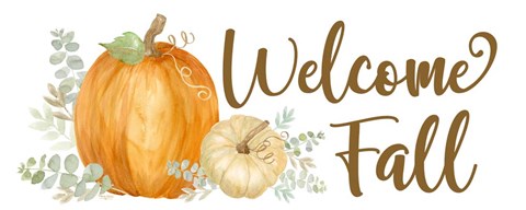 Framed Pumpkin Tranquility panel II Print