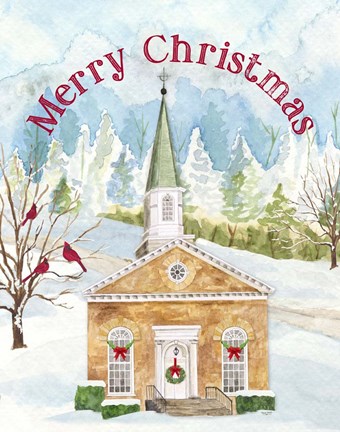 Framed Christmas Village portrait I Print