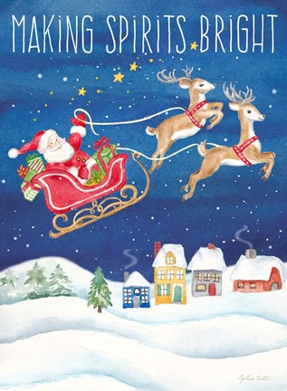 Framed Making Spirits Bright portrait Print