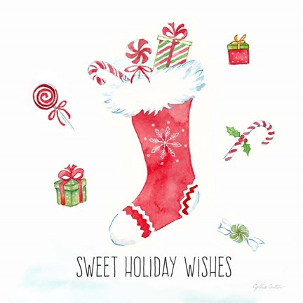 Framed Vintage Holiday Cheer I Print