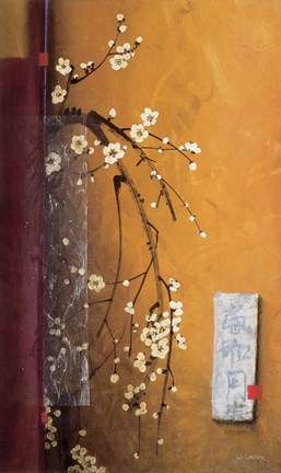 Framed Oriental Blossoms III Print