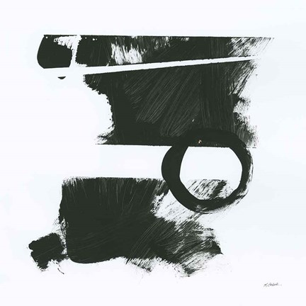 Framed Gold and Black Elements XVII Print