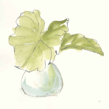 Framed Plant Big Leaf I Print