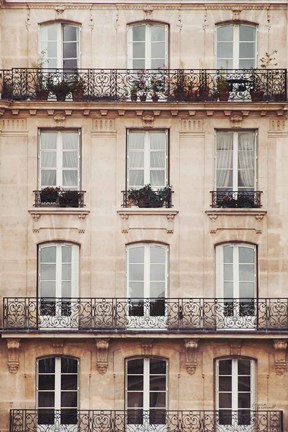 Framed Across the Street II Neutral Print