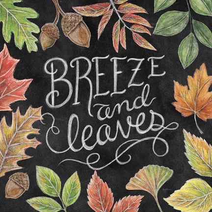 Framed Harvest Chalk VI Print