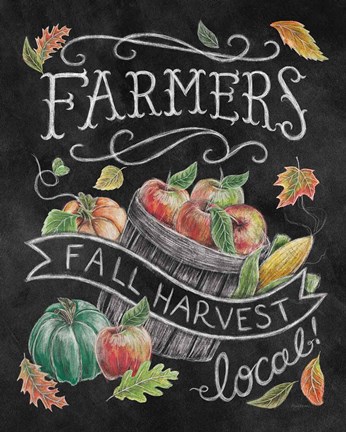 Framed Harvest Chalk II Print