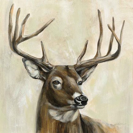 Framed Bronze Deer Print