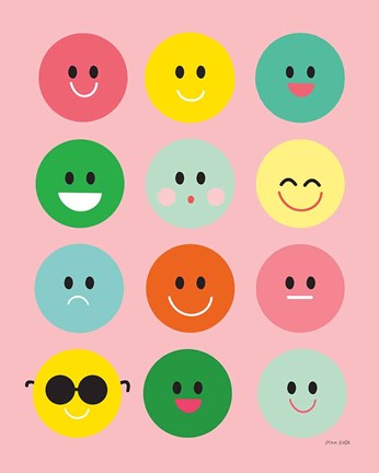 Framed Happy Circles Print