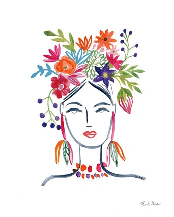 Framed Flower Girl II Print