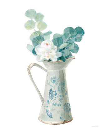 Framed Floursack Home IV on White Print