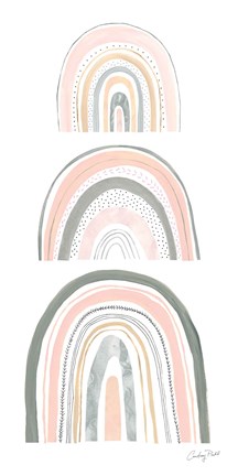 Framed Boho Rainbow VI Print