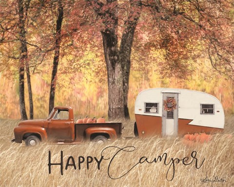 Framed Fall Camping Print