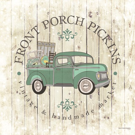 Framed Front Porch Pickin's Vintage Market Print