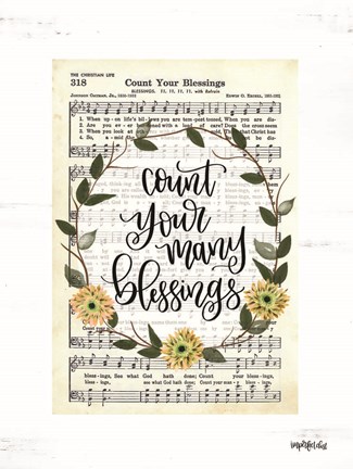 Framed Count Your Many Blessings Print