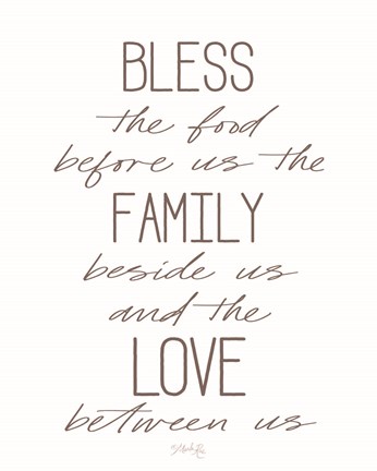 Framed Dinner Blessing Print