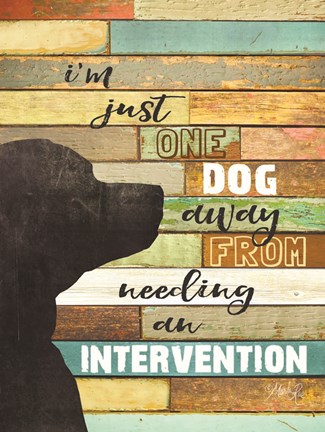 Framed Dog Intervention Print
