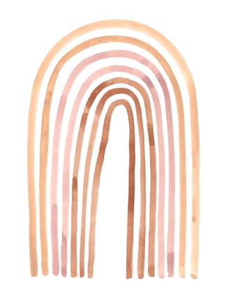 Framed Terre Cotta Rainbow I Print