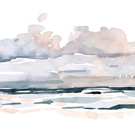 Framed Soft Coastal Abstract II Print