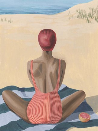 Framed Pomello Beach I Print