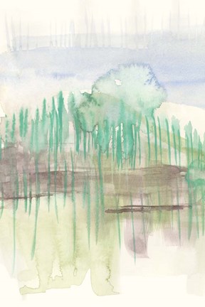 Framed Verde Horizon I Print