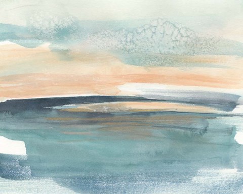 Framed Peachy Salt Spray I Print