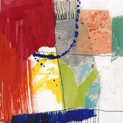 Framed Bright Composition I Print