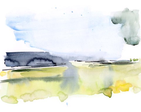 Framed Paynes Gray Plains II Print