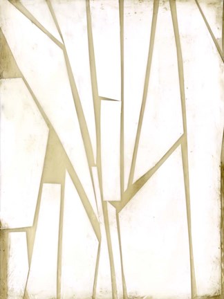 Framed Antiqued Shards I Print