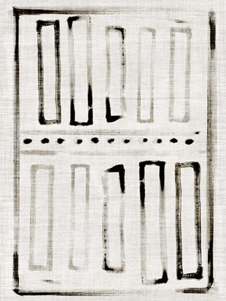 Framed Batik Block Flag I Print