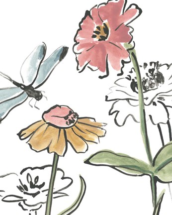 Framed Boho Florals I Print