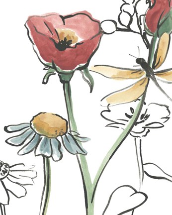 Framed Boho Florals VI Print