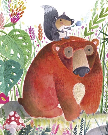 Framed Forest Pals II Print