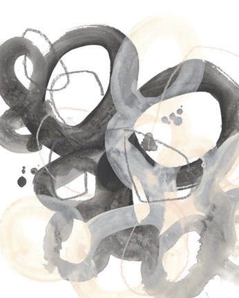 Framed Tangled Circuit II Print