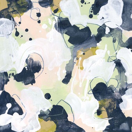 Framed Cellular Patina I Print