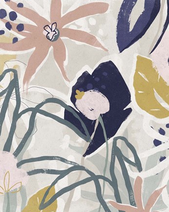 Framed Garden Jumble II Print