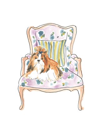 Framed Petite Chien II Print