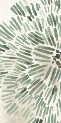 Framed Green Flowerhead I Print