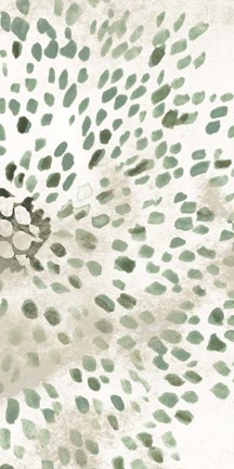 Framed Green Flowerhead II Print