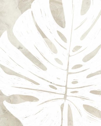 Framed Linen Tropical Silhouette I Print