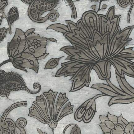 Framed Barnwood Chintz IV Print