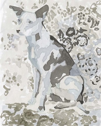 Framed Dog Study IV Print