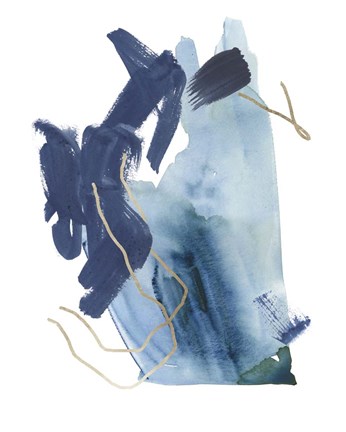 Framed Indigo Collide III Print