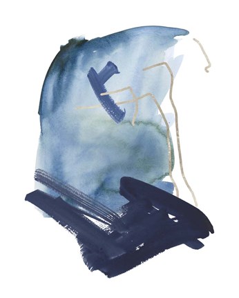 Framed Indigo Collide IV Print