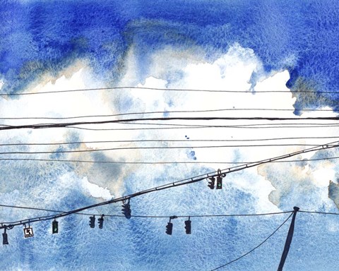 Framed Urban Lines &amp; Poles IV Print