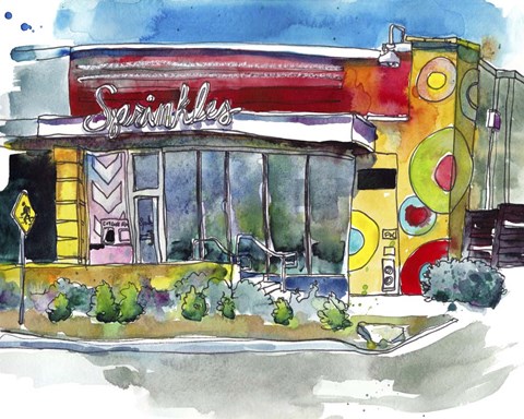 Framed Urban Points of Interest II Print