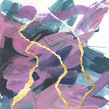 Framed Divided Violet III Print