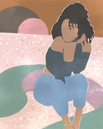 Framed Curly Lady II Print